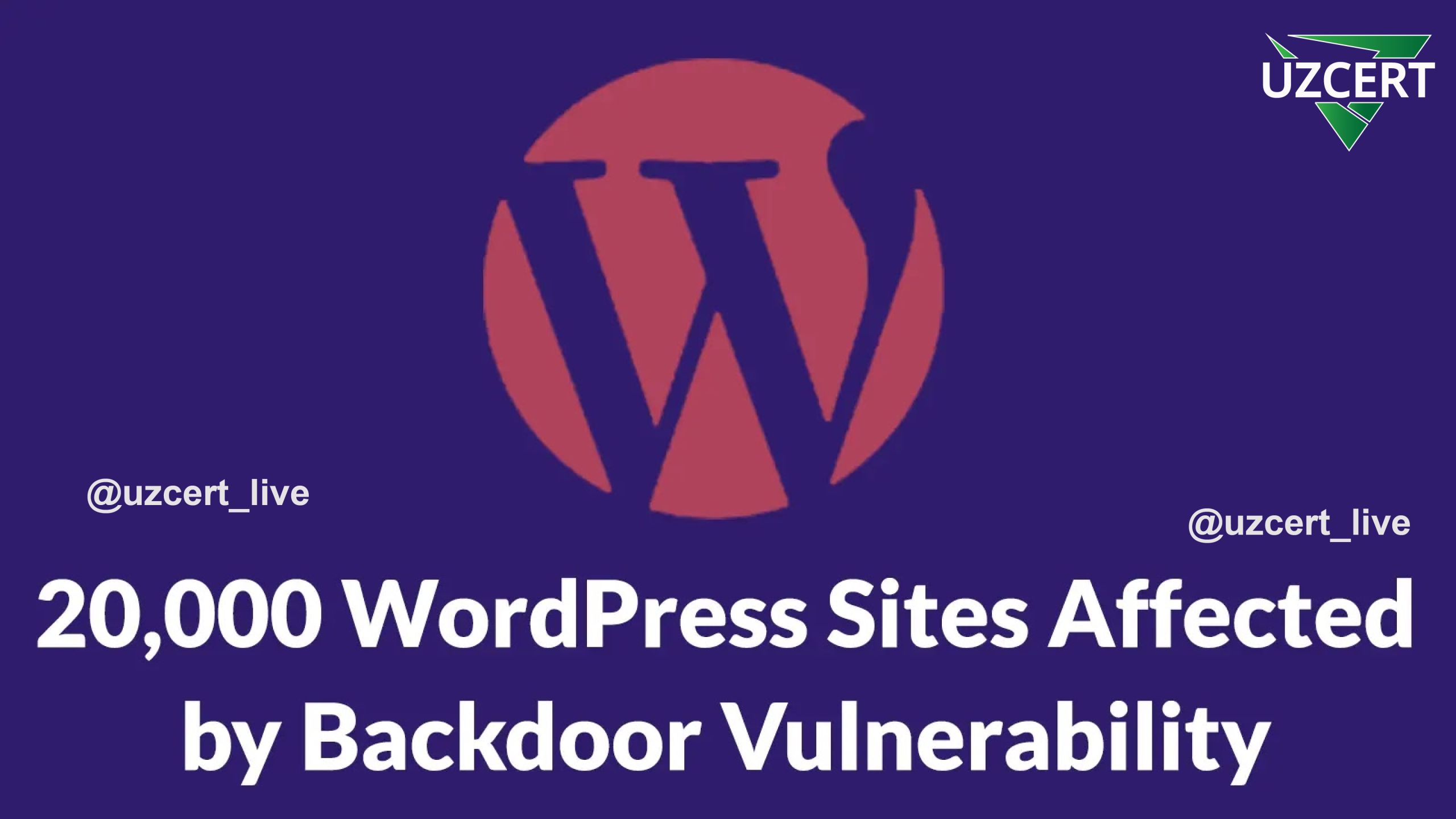 20 mingdan ortiq WordPress sayt xavf ostida: plagin ichiga yashirilgan “backdoor” orqali admin yaratish mumkin bo‘lgan zaiflik aniqlandi!